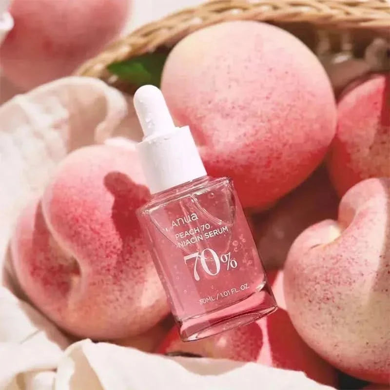 Anua Peach 70 Niacinamide Serum 30ml, Moisturizing Facial Serum, Daily Cleansing Beauty, Korean Skincare Jay Cosmetic