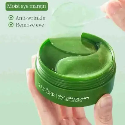 60pcs Aloe Vera Collagen Eye Mask Anti Dark Circles Eyes Bags Moisturizing Anti-Wrinkles Eye Patches Eyes Skin Care Products Jay Cosmetic