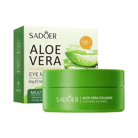 60pcs Aloe Vera Collagen Eye Mask Anti Dark Circles Eyes Bags Moisturizing Anti-Wrinkles Eye Patches Eyes Skin Care Products Jay Cosmetic