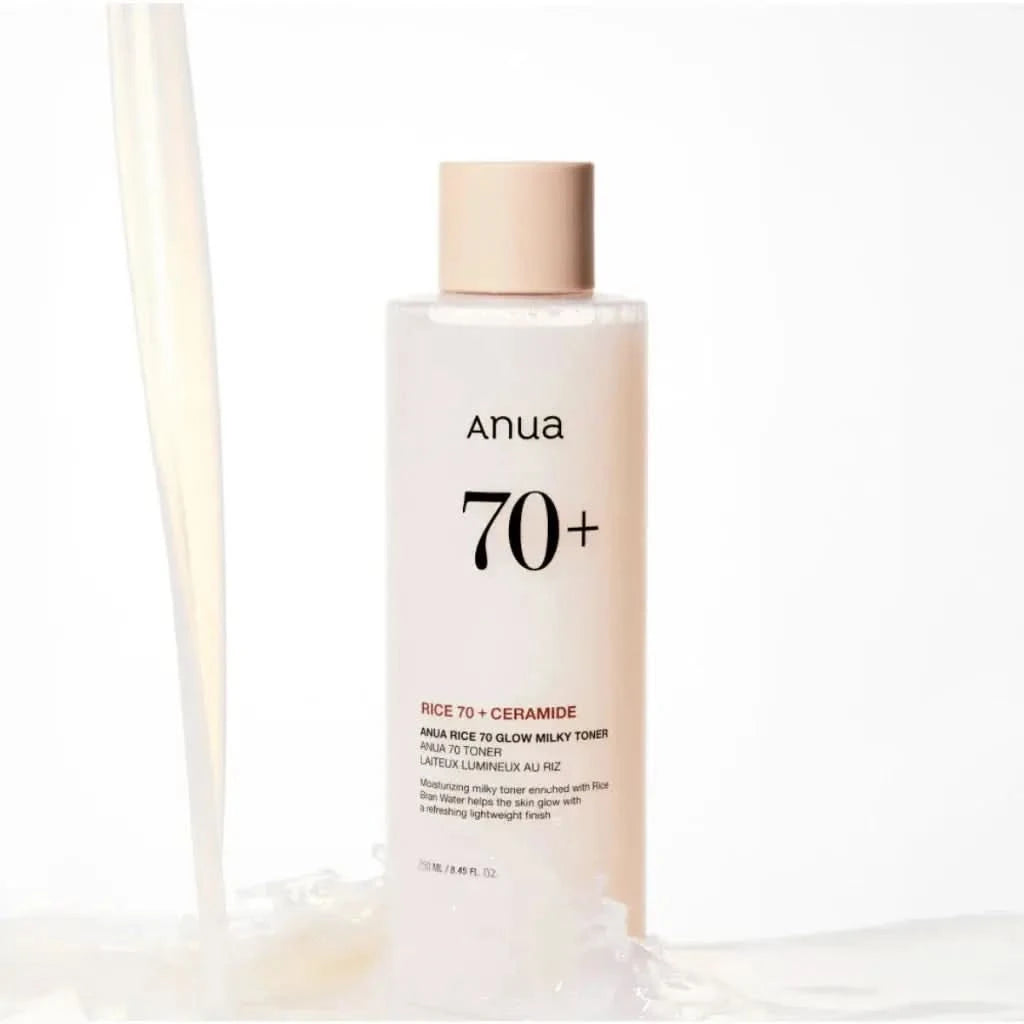 Anua Rice 70 Glowing Milky Toner Brightening Niacinamide Serum Toner Face Toner for Glass Skin Korean Skin Care Beauty Products Jay Cosmetic
