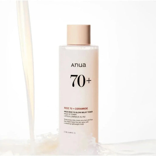 Anua Rice 70 Glowing Milky Toner Brightening Niacinamide Serum Toner Face Toner for Glass Skin Korean Skin Care Beauty Products Jay Cosmetic