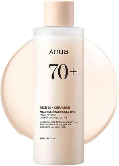 Anua Rice 70 Glowing Milky Toner Brightening Niacinamide Serum Toner Face Toner for Glass Skin Korean Skin Care Beauty Products Jay Cosmetic