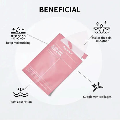 Bio-colagène véritable masque profond supplément collagène hydratant nuit masque hydrogel amélioration de l'élasticité minimisant les pores raffermissant Jay Cosmetic