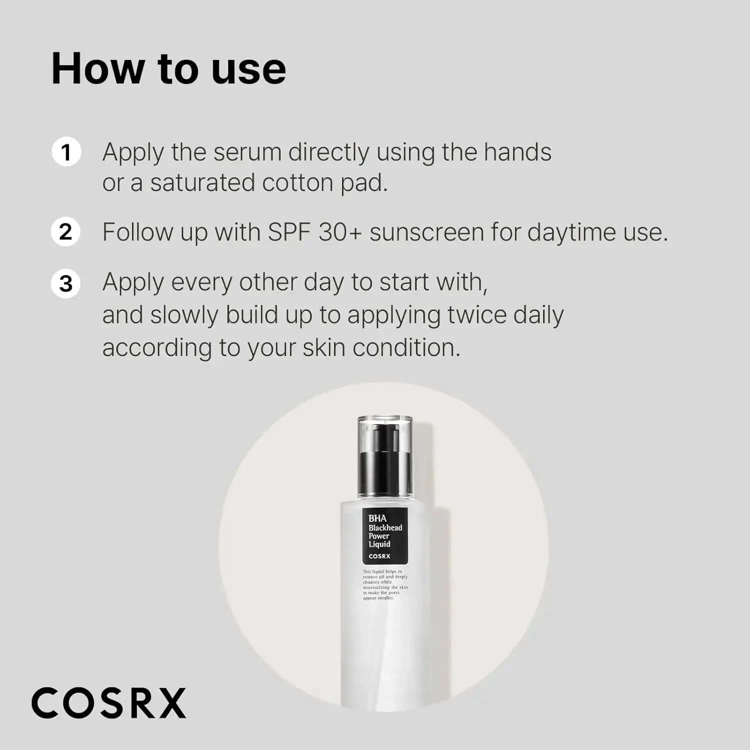 Cosrx Blackhead Removal Snail Essence BHA Salicylic Acid Cleaning Pores Removal Blackhead Horns Moisturizing 100ML Jay Cosmetic