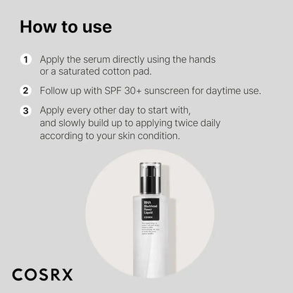 Cosrx Blackhead Removal Snail Essence BHA Salicylic Acid Cleaning Pores Removal Blackhead Horns Moisturizing 100ML Jay Cosmetic