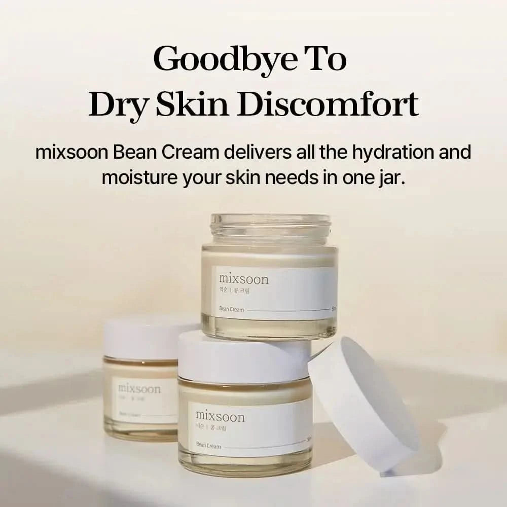 mixsoon Bean cream Vegansnail, Long-lasting Soothing Hydration Cream for face, Korean Skin Care 1.69 fl.oz 50ml Jay Cosmetic