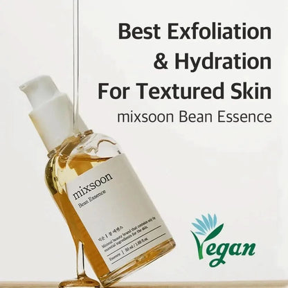 mixsoon bean essence vegan snail facial exfoliating essence facial moisturizing Korean skin care product Glassskin/50 ml Jay Cosmetic